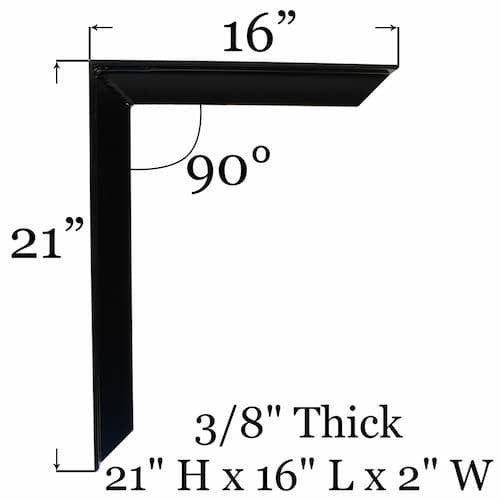 Big T Bracket, Structural Aluminum, Powder-Coated, Large